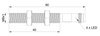 Inductive sensor M8 60 mm connector M8 NPN NO & NC Sn = 2 mm