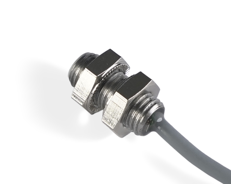 NIS08043-K2 - 3 - Indukčný snímač M8 L=18 mm kábel 2m PNP NO Sn = 3 mm