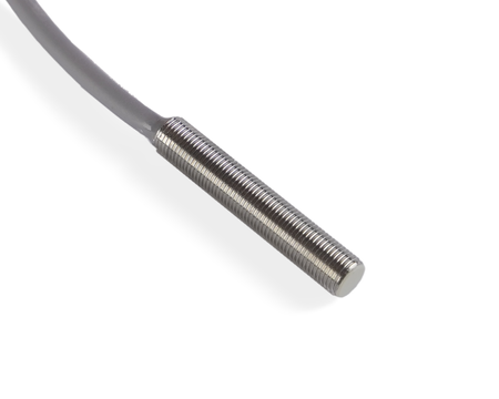 NIS05561 - 2 - Indukčný snímač M5 L=30 mm kábel 5m NPN NO Sn = 0,8 mm