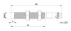 Czujnik indukcyjny M8 dla spawalnictwa 60 mm wtyk M8 PNP NC Sn = 2 mm