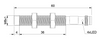 Inductive sensor M8 Metal face 60 mm connector M8 NPN NC Sn = 3,5 mm