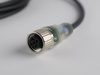 Kabel przyłączeniowy M12 4 pin żeński prosty, dioda led, przewód PVC 3 m z otwartymi końcówkami