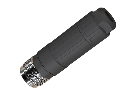 P8-3S - Wtyczka M8, wtyk prosty, 3 piny, żeńska,  potrójne uszczelnienie