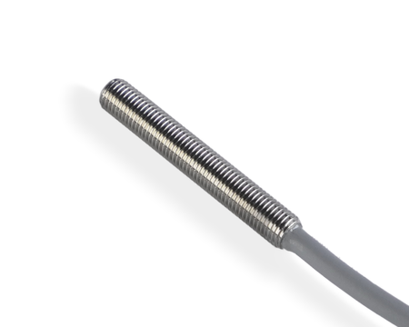 NIS04502 - 1 - Indukčný snímač M4 L=25 mm kábel 5m NPN NC Sn = 0,6 mm