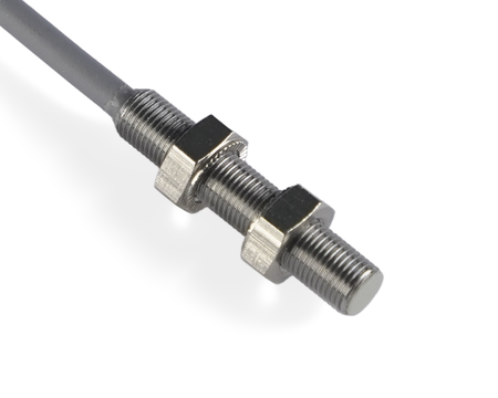 NIS05102 - 4 - Inductive sensor M5 28 mm cable 0,3 m connector M8 NPN NC Sn = 0,8 mm