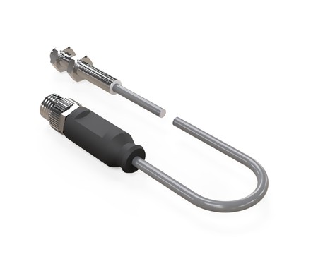 Inductive sensor M5 30 mm cable 0,3 m connector M8 NPN NO Sn = 0,8 mm
