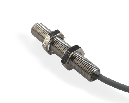 NMF08344 - 3 - Induktív érzékelő M8 teljes fém 45 mm kábel 3m PNP NC Sn = 2 mm