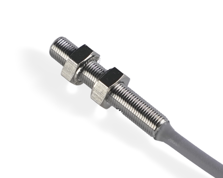 NIS05044 - 3 - Indukčný snímač M5 L=28 mm kábel 2m PNP NC Sn = 1 mm