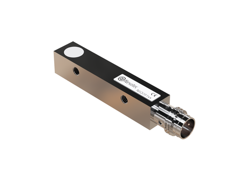 Štvorcový indukčný snímač Q8 L=50 mm konektor M8 PNP NO Sn = 3 mm detekcia zhora