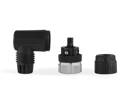 F12-5R - 3 - M12 5-Pin Female Right-Angle Connector – for industrial sensors and automation systems