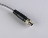 Czujnik indukcyjny M5 L=28 mm przewód 0,3 m wtyczka M8 PNP NO Sn = 1,5 mm