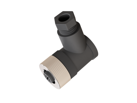 F12-4R - Wtyczka M12, wtyk kątowy, 4 piny, żeńska