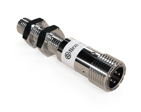 Czujnik indukcyjny M8 L=53 mm wtyczka M12 PNP NC Sn = 4 mm