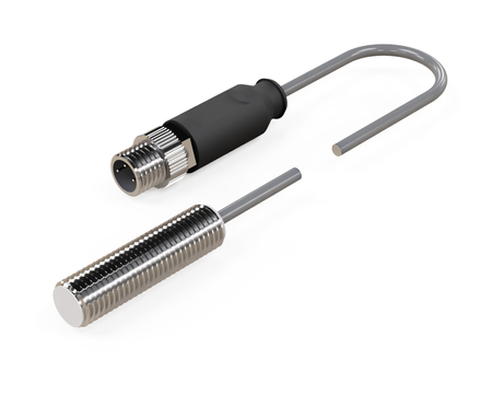 NIS08182 - Czujnik indukcyjny M8 30 mm przewód 0,3 m wtyczka M8 NPN NC Sn = 1 mm