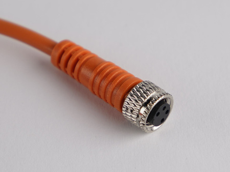 Kabel przyłączeniowy M8 4 pin żeński prosty, przewód PVC 2 m z otwartymi końcówkami