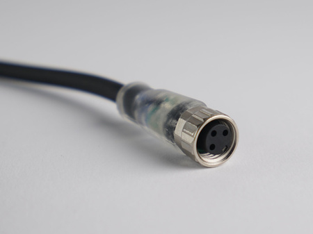 M8 3-pin female straight connection cable, PVC wire 3 m with open ends