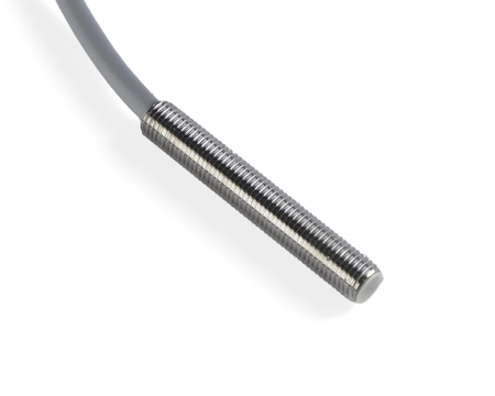 NIS04513 - 2 - Indukčný snímač M4 L=25 mm kábel 5m PNP NO Sn = 0,8 mm