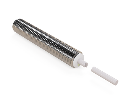 NMF08001 - 4 - Indukčný snímač M8 celokovový 45 mm kábel 2m NPN NO Sn = 1 mm
