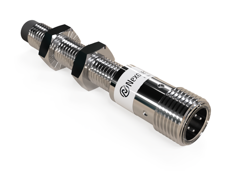 Czujnik indukcyjny M8 długość 64 mm wtyczka M12 PNP NO Sn = 4 mm