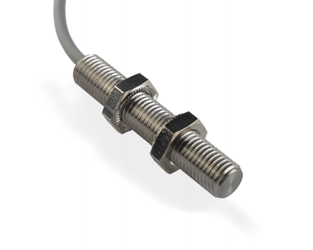 NMF08341 - 4 - Induktiver Sensor M8 Vollmetall 45 mm Kabel 3m NPN NO Sn = 2 mm