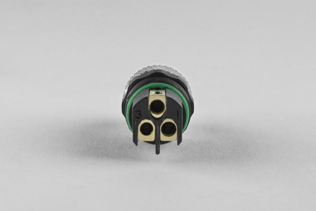 P8-3S - Wtyczka M8, wtyk prosty, 3 piny, żeńska,  potrójne uszczelnienie