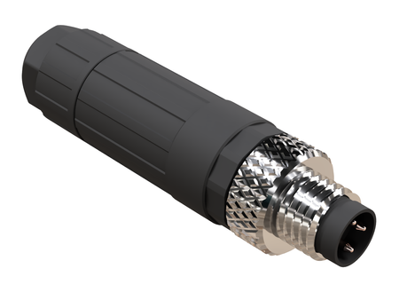 Wtyczka M8, wtyk prosty, 3 piny, męska