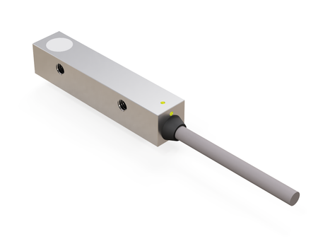 NIQ08306 - Czujnik indukcyjny kwadratowy Q8 długość 40 mm długość 40 mm przewód 3m PNP NO & NC Sn = 1 mm detekcja góra