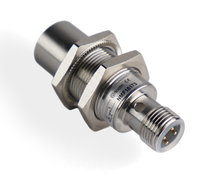 NMF18173 - 3 - Indukčný snímač M18 celokovový 48 mm konektor M12 PNP NO Sn = 10 mm