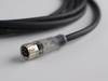 Kabel przyłączeniowy M8 3 pin żeński prosty, dioda led, przewód PVC 3 m z otwartymi końcówkami