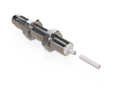 Czujnik indukcyjny M8 całometalowy 45 mm przewód 5m PNP NC Sn = 3,5 mm