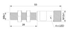 Czujnik indukcyjny M8 L=53 mm wtyczka M12 PNP NC Sn = 4 mm