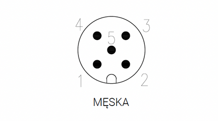 F12-5MS - 11 - Wtyczka M12 5-pin męska prosta – złącze do czujników i automatyki przemysłowej