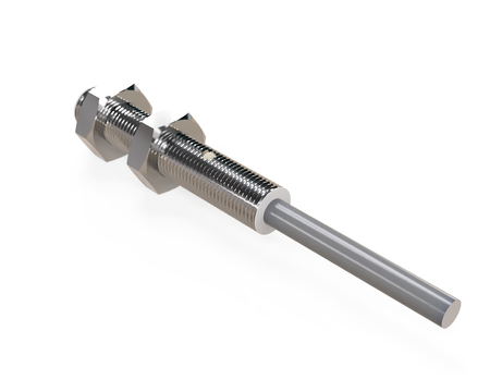 Czujnik indukcyjny M5 L=28 mm przewód 3m NPN NO Sn = 1 mm