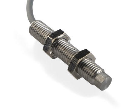 NMF08354 - 4 - Indukční snímač M8 celokovový 45 mm kabel 3m PNP NC Sn = 3,5 mm