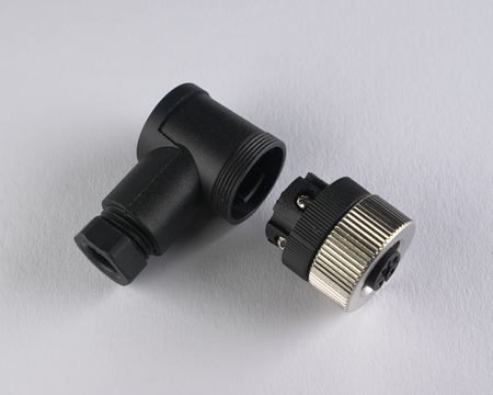 F12-4R - Wtyczka M12, wtyk kątowy, 4 piny, żeńska