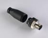 M12 Connector, Straight Plug, 4-Pin, Male