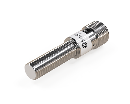 Czujnik indukcyjny M8 L=45 mm wtyczka M12 PNP NC Sn = 4 mm