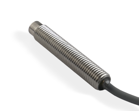 NMF08052 - 1 - Indukční snímač M8 celokovový 45 mm kabel 2m NPN NC Sn = 3,5 mm
