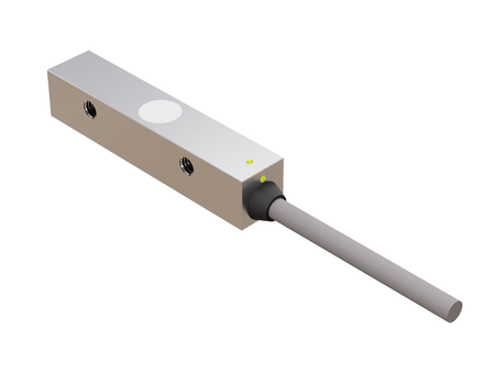 Štvorcový indukčný snímač Q8 L=40 mm kábel 3m PNP NO Sn = 3 mm detekcia v strede