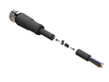 NXOC08061205 - 4 - Anschlusskabel M8 4 pin Buchse gerade, Kabel PUR 5 m mit offenen Enden