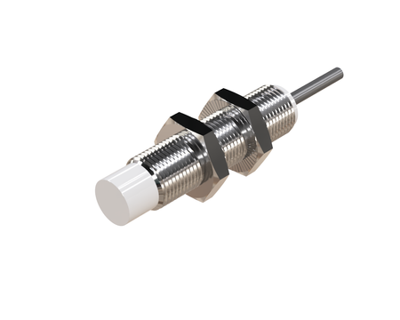 Indukční snímač M12 L=50 mm kabel 2m NPN NC Sn = 4 mm