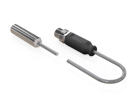 NIS08181 - Czujnik indukcyjny M8 30 mm przewód 0,3 m wtyczka M8 NPN NO Sn = 1 mm