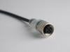 Kabel przyłączeniowy M12 4 pin żeński prosty, dioda led, przewód PVC 3 m z otwartymi końcówkami