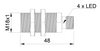 Inductive sensor M18 48 mm connector M12 NPN NO & NC Sn = 5 mm