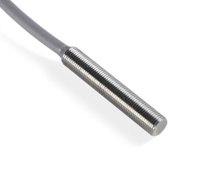 NIS05384 - 2 - Czujnik indukcyjny M5 L=30 mm przewód 3m PNP NC Sn = 1,5 mm