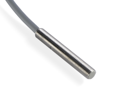 NIS04524 - 2 - Induktiver Sensor M4 L=25 mm Kabel 5m PNP NC Sn = 1 mm