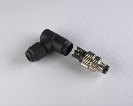 P8-3MR - 9 - Stecker M8 3-pin gewinkelt – Steckverbinder für Sensoren und Industrieautomation