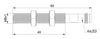 Czujnik indukcyjny M8 całometalowy 60 mm wtyk M8 PNP NC Sn = 2 mm