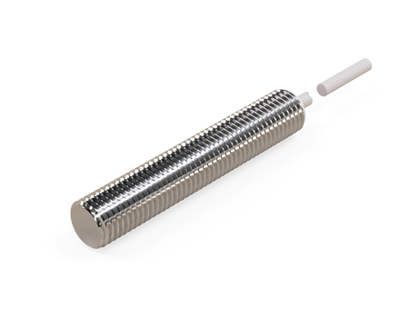 NMF08004-FE - 3 - Induktív érzékelő M8 teljes fém 45 mm kábel 2m PNP NC Sn = 1 mm FE