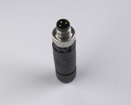 P8-3MS - Wtyczka M8, wtyk prosty, 3 piny, męska